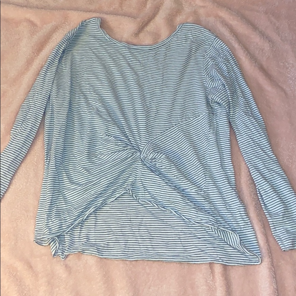 Striped fake tie t-shirt
